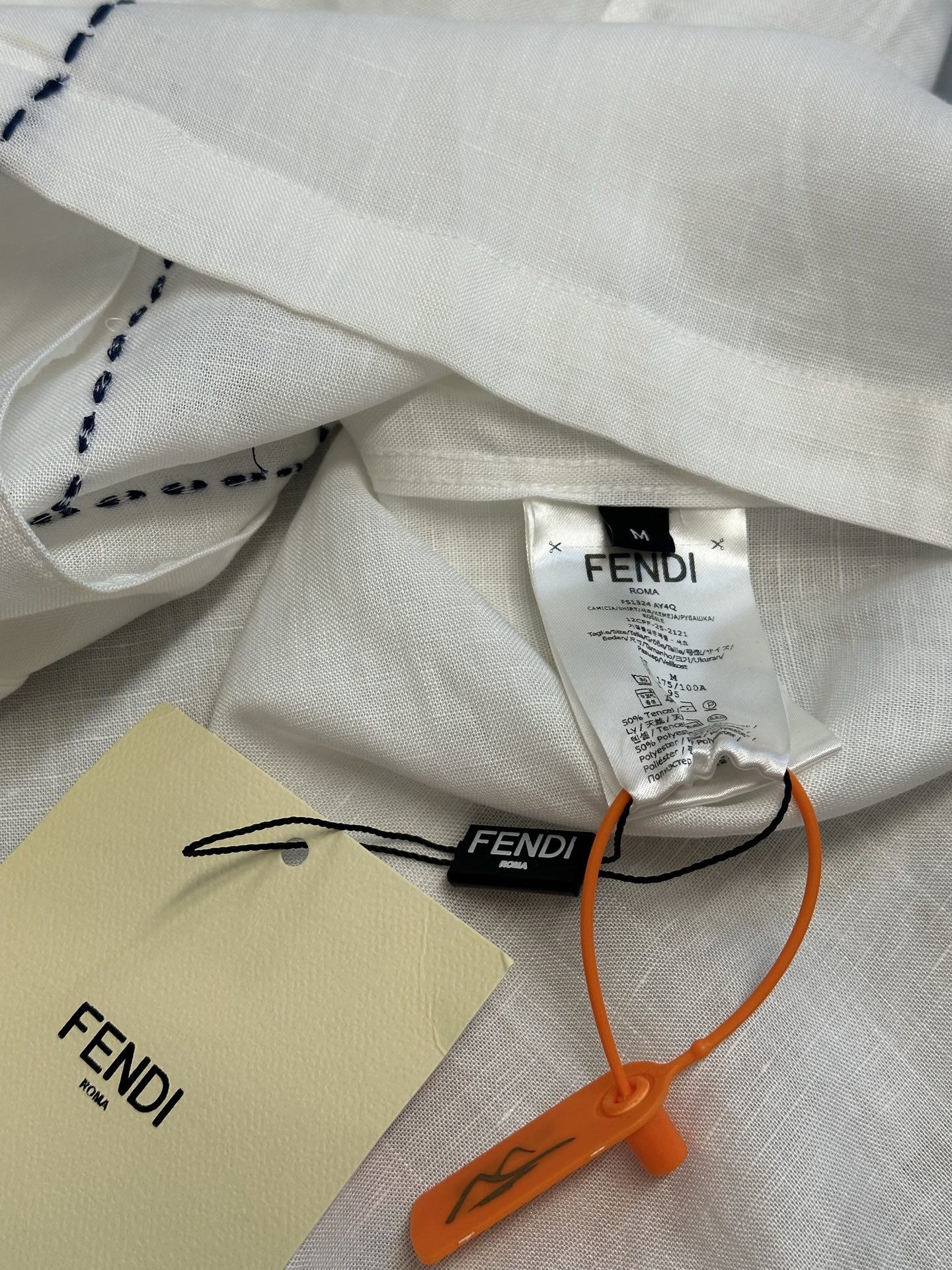 펜디(FENDI) FF 체크 자수 볼링 셔츠 상의 의류