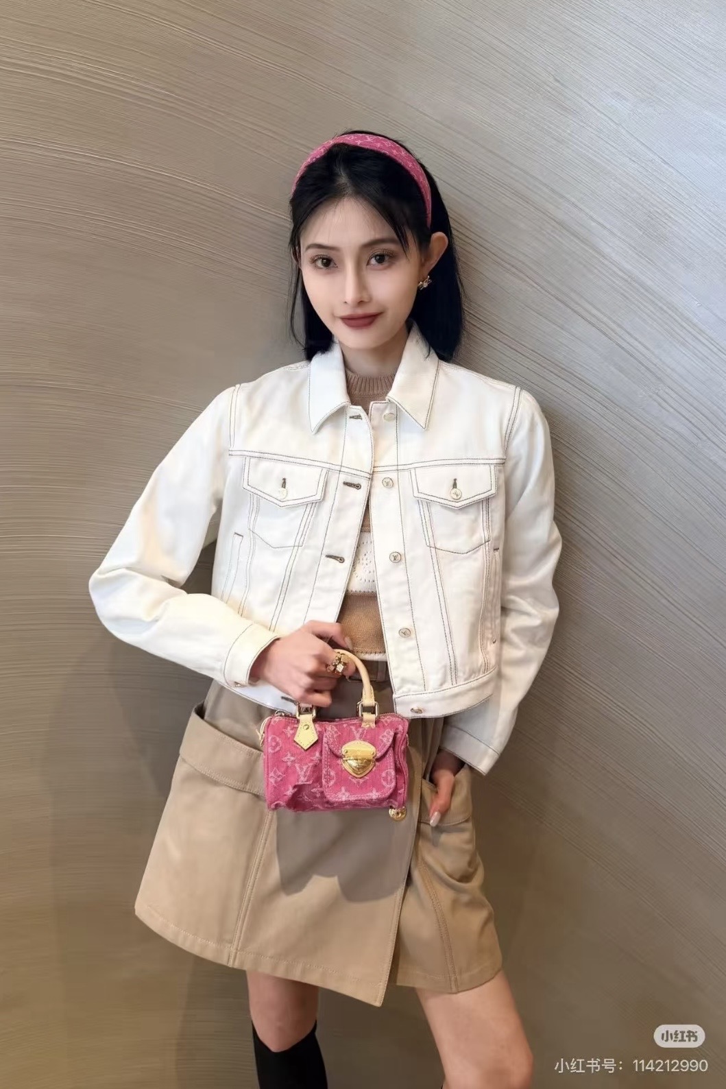 [Louis Vuitton] LV 루이비통 모노그램 데님 나노 스피디 (로즈 핑크) 가방