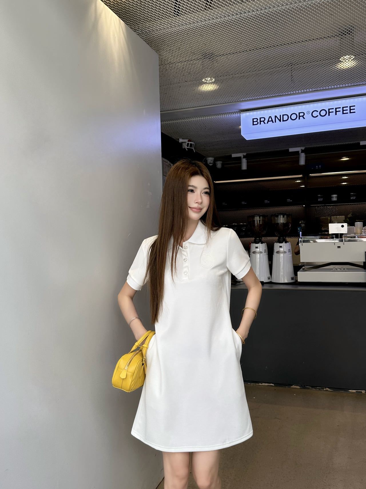 Dior CD 디올 레트로 스포츠 폴로 반팔 원피스 의류