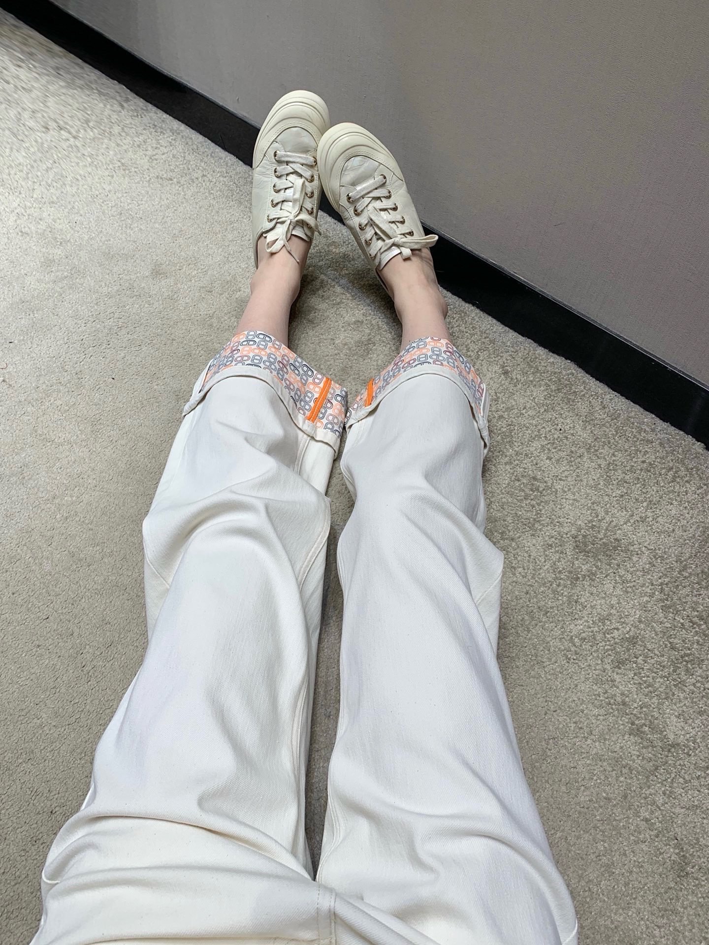 [Hermès] 에르메스 26SS 샹달 프린팅 롤업 데님 팬츠 바지 의류