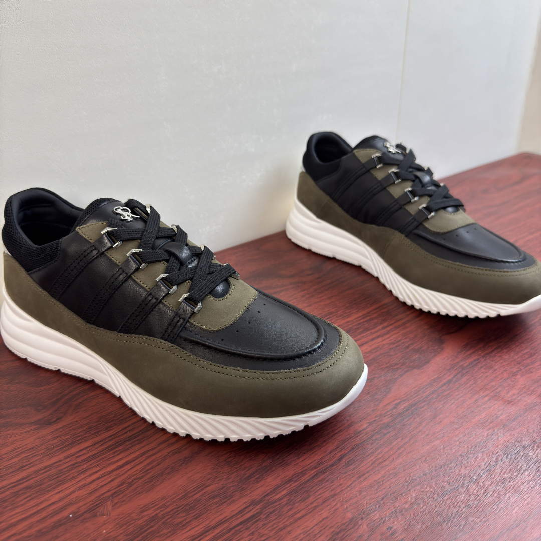 [Stefano Ricci] 스테파노 리치 누벅 & 카프스킨 콤비 스니커즈 신발