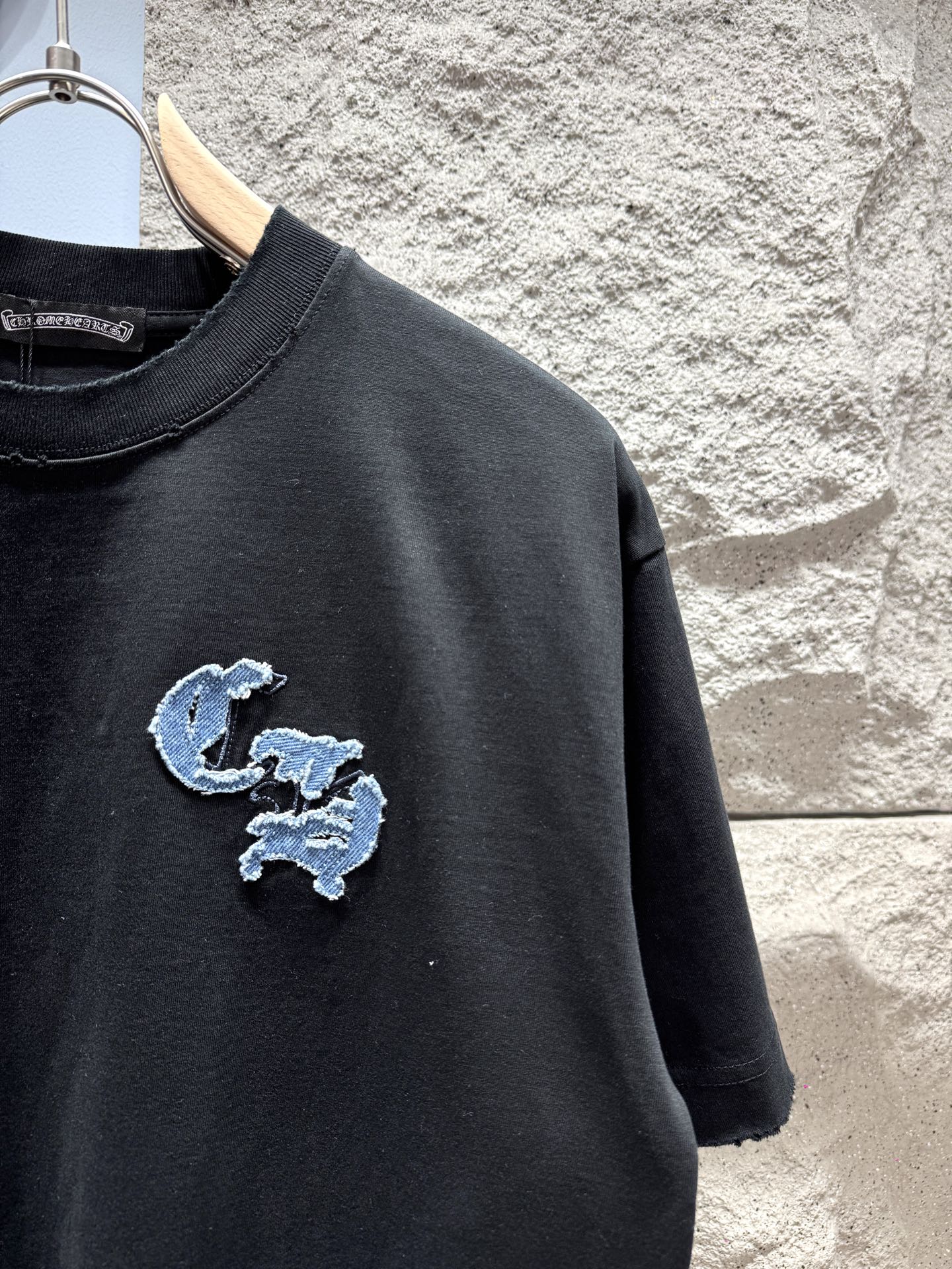 크롬하츠(CHROME HEARTS) 아플리케 자수 반팔 티셔츠 상의 의류