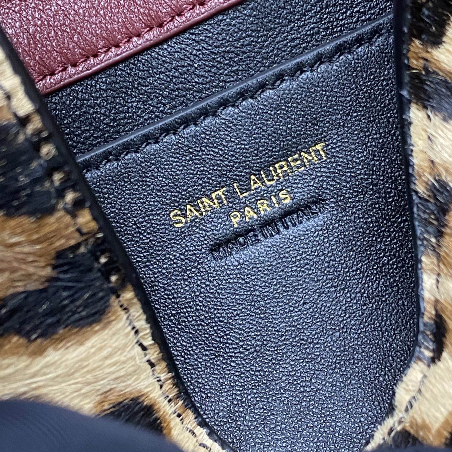 YSL 생로랑 카산드라(Cassandre) 스몰 레오파드 클러치/엔벨로프 백 가방