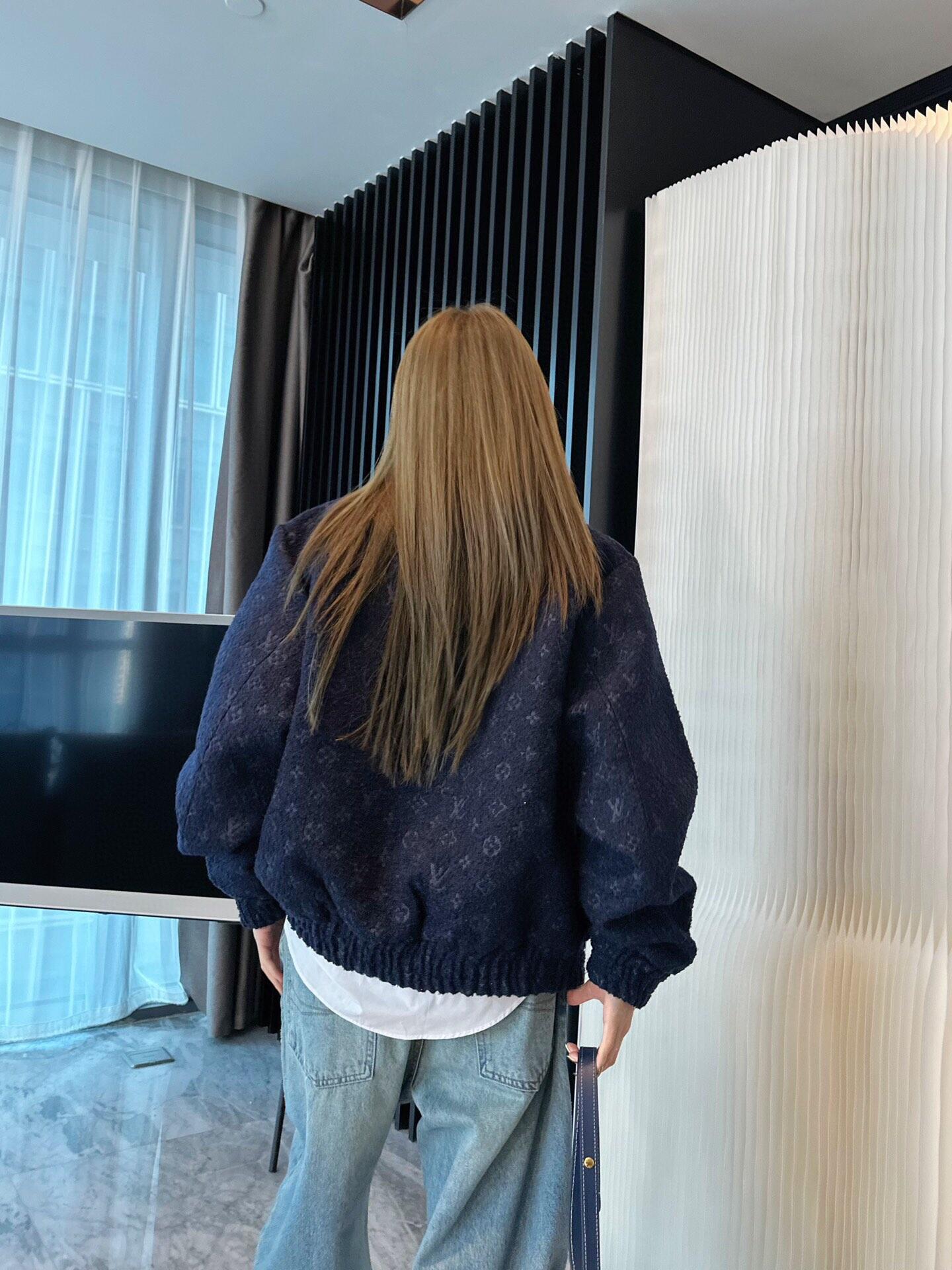 루이비통LV 모노그램 울 부클레 집업 재킷 상의 의류