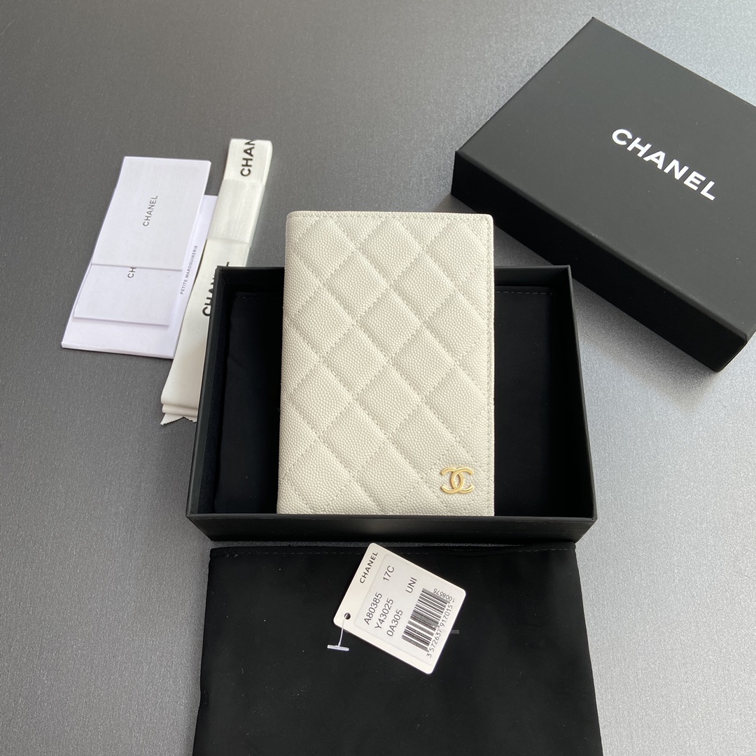 [Chanel] 샤넬 램스킨 퀼팅 패스포트 홀더/여권 지갑