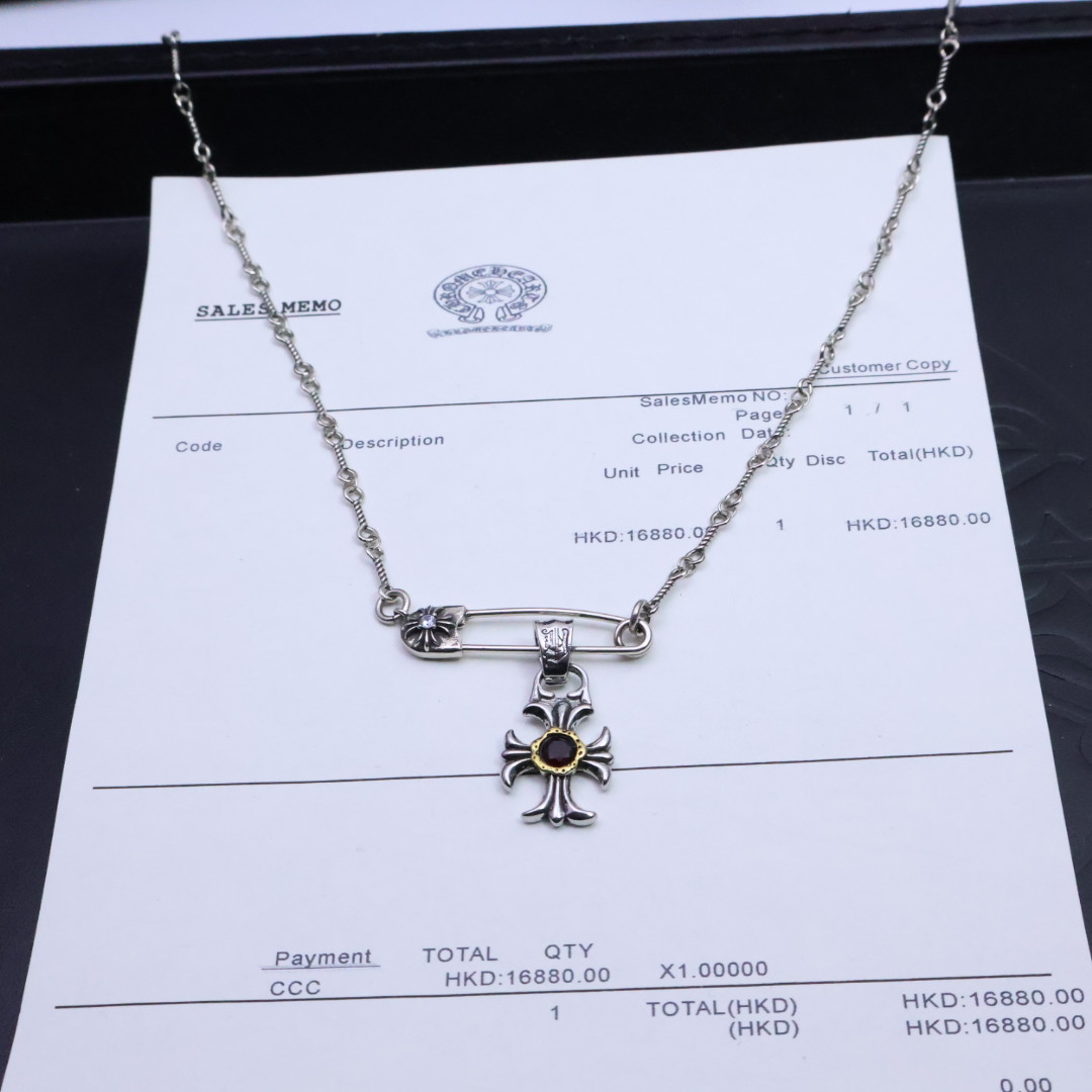 크롬하츠(CHROME HEARTS) 크로스 브로치 체인 악세사리