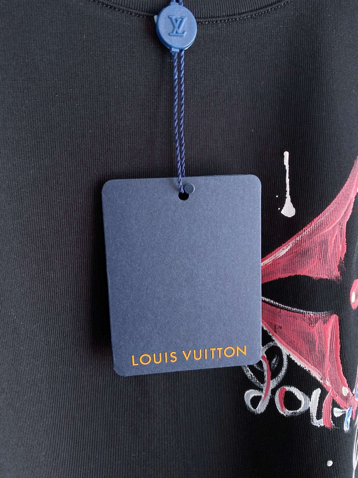 루이비통(LV) 플라워 아트 프린트 반팔 티셔츠 상의 의류