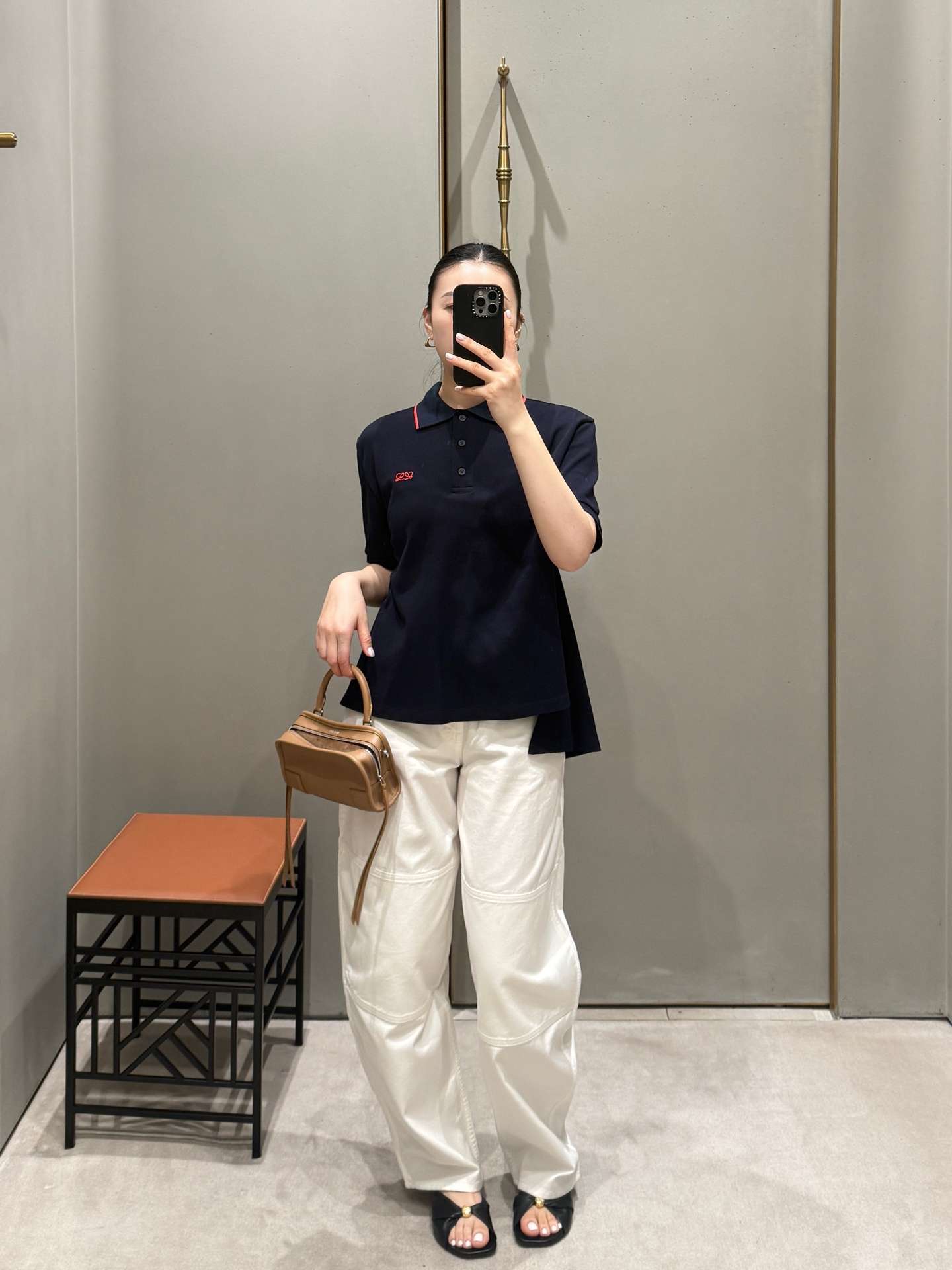 로에베(LOEWE) 언밸런스 폴로 티셔츠 상의 의류