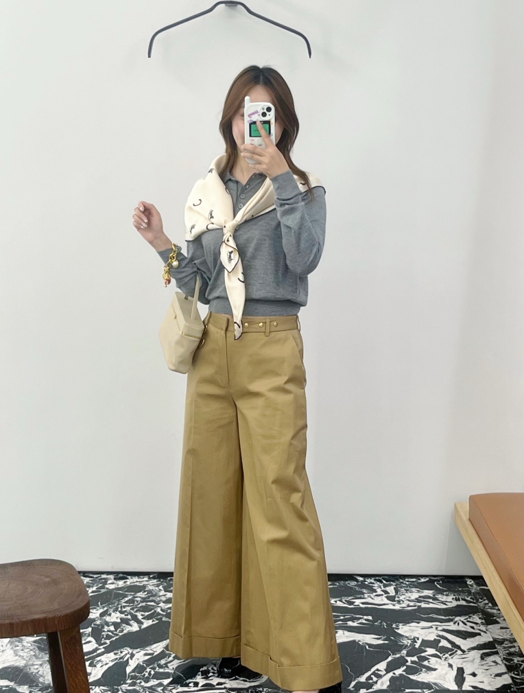 셀린느(CELINE) 골드 버튼 와이드 슬랙스 의류