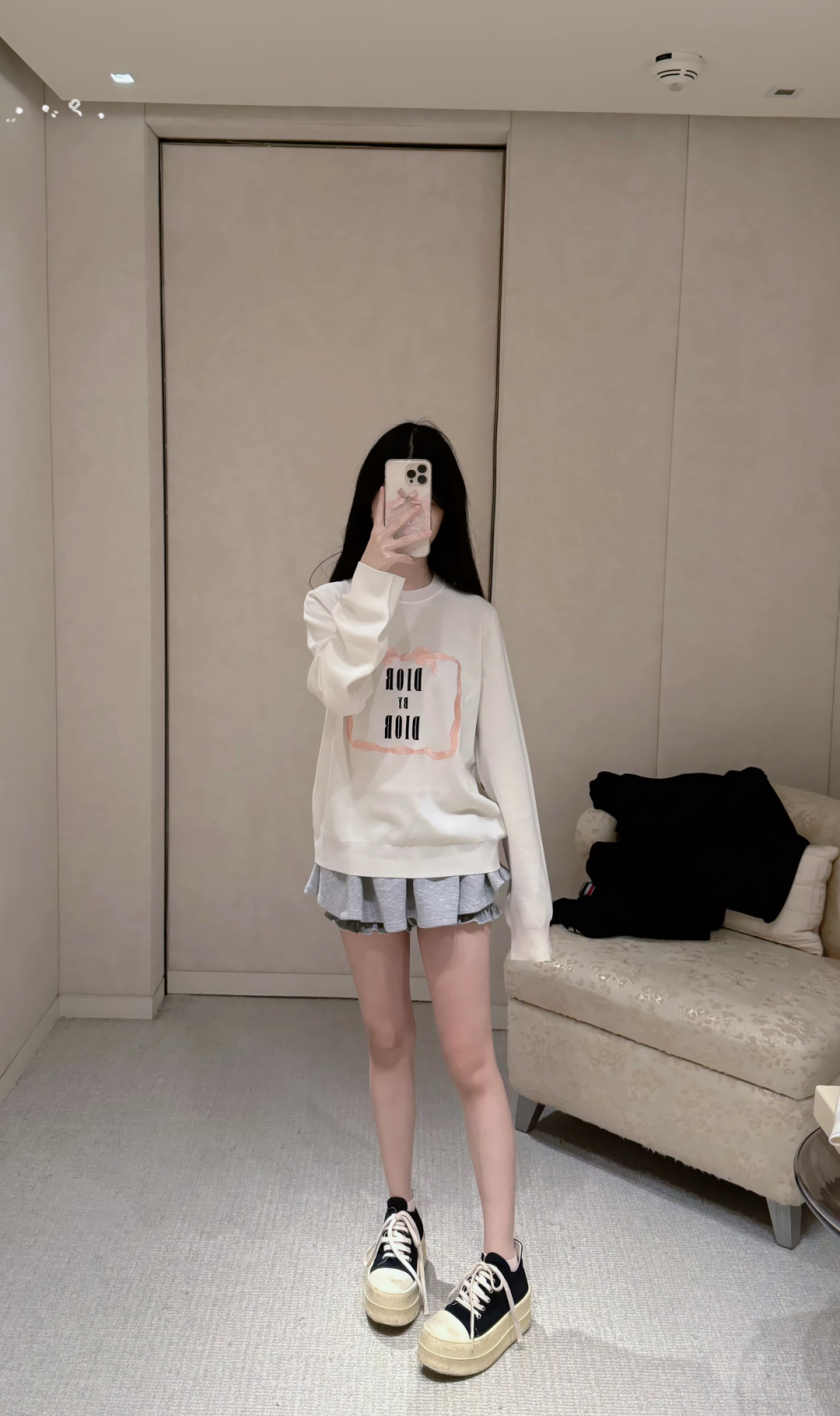 디올(DIOR) 배색 자수 캐시미어 니트 상의 의류