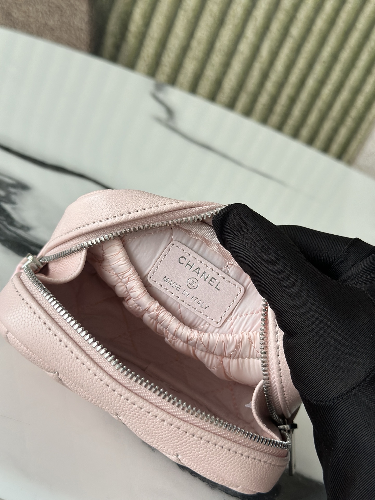 Chanel 샤넬 미니 퀼팅 메이크업 파우치 백 가방