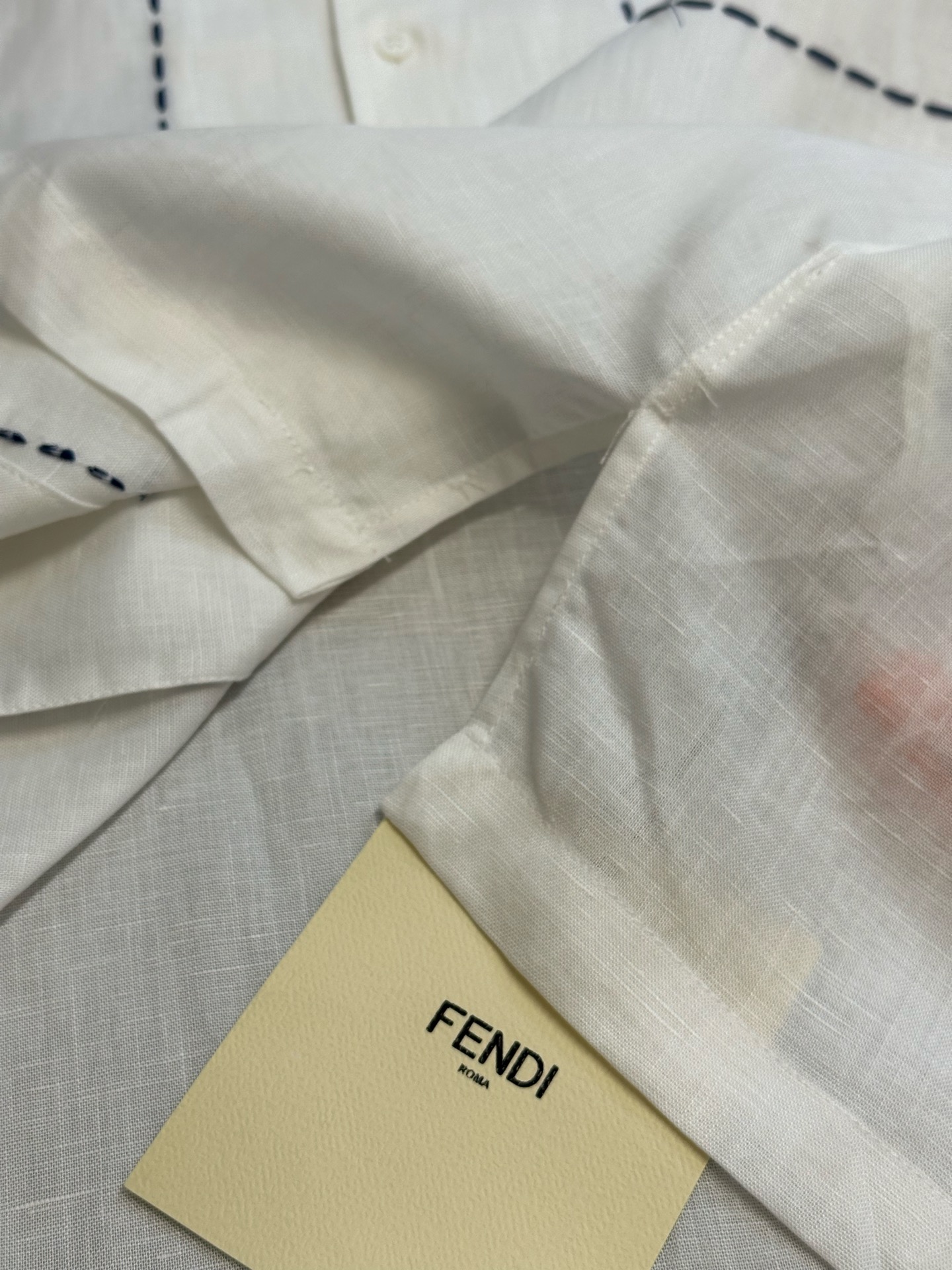 펜디(FENDI) FF 체크 자수 볼링 셔츠 상의 의류
