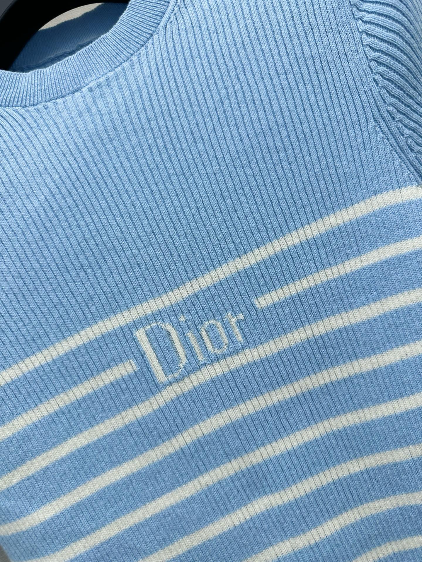 디올(DIOR) 레터링 반팔 골지 니트 의류