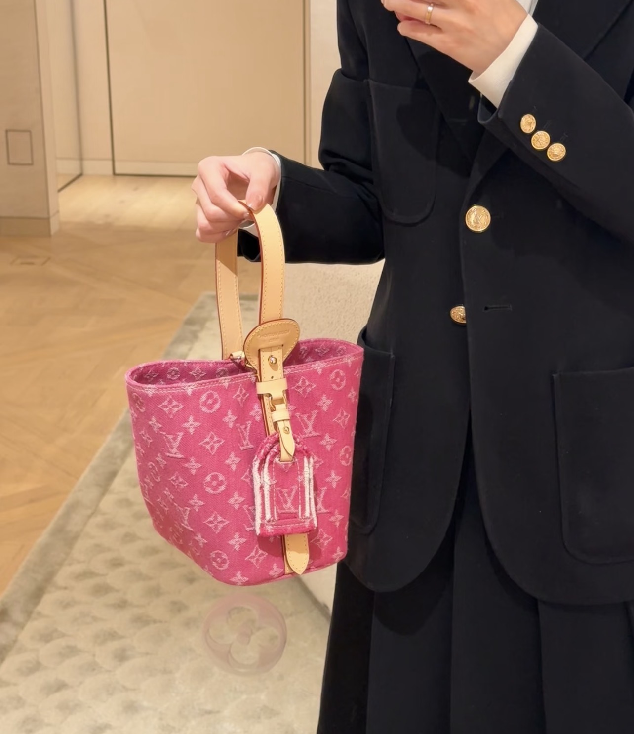 [Louis Vuitton] LV 루이비통 데님 랑데뷰 ALL IN BB 올 인 BB 버킷백 가방