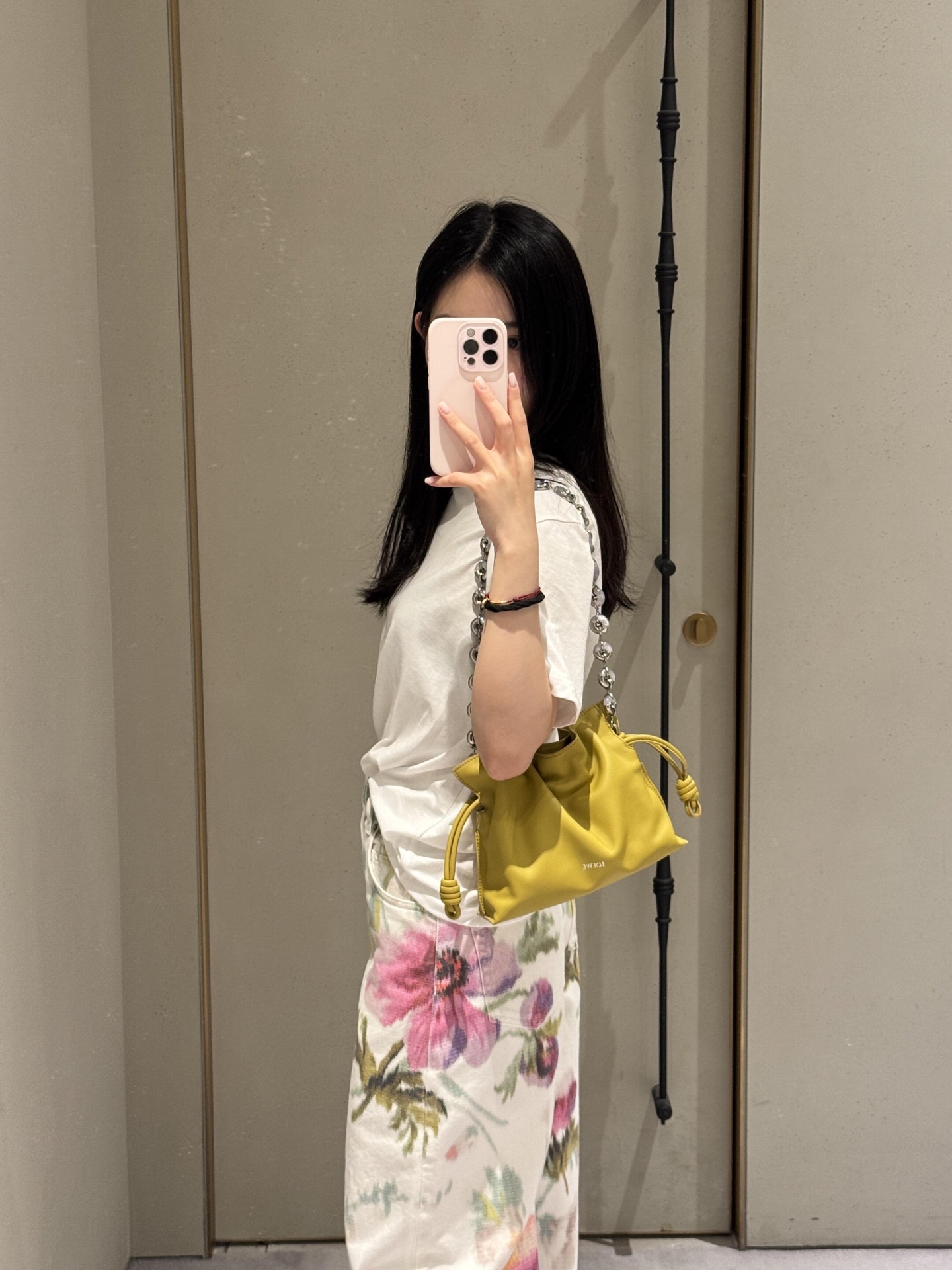 LOEWE 로에베 Flamenco 플라멩코 퍼스 나파 카프스킨 파우치 숄더백 가방