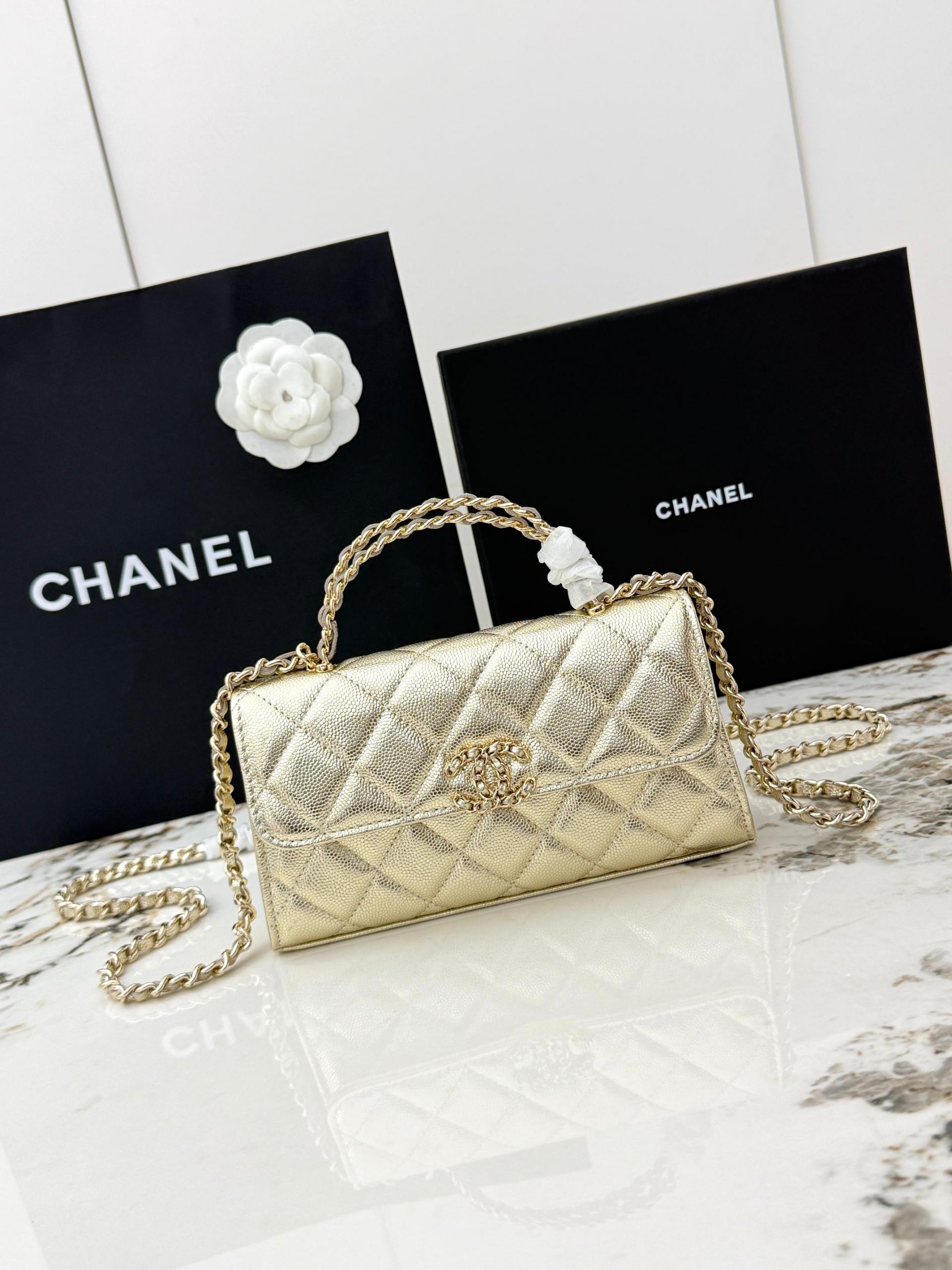 Chanel 25S 샤넬 캐비어 카우레더 Kelly 핸들백 가방