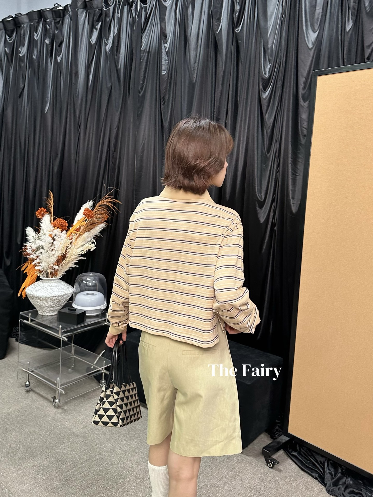 [Prada] 프라다 뉴 시즌 린넨 투톤 웨이스트 쇼츠 반바지 의류