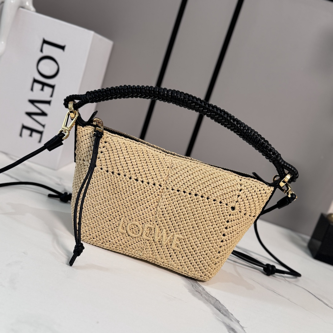 LOEWE 로에베 미니 클래식 카프스킨 & 라피아 칼라 백 가방 / 11268