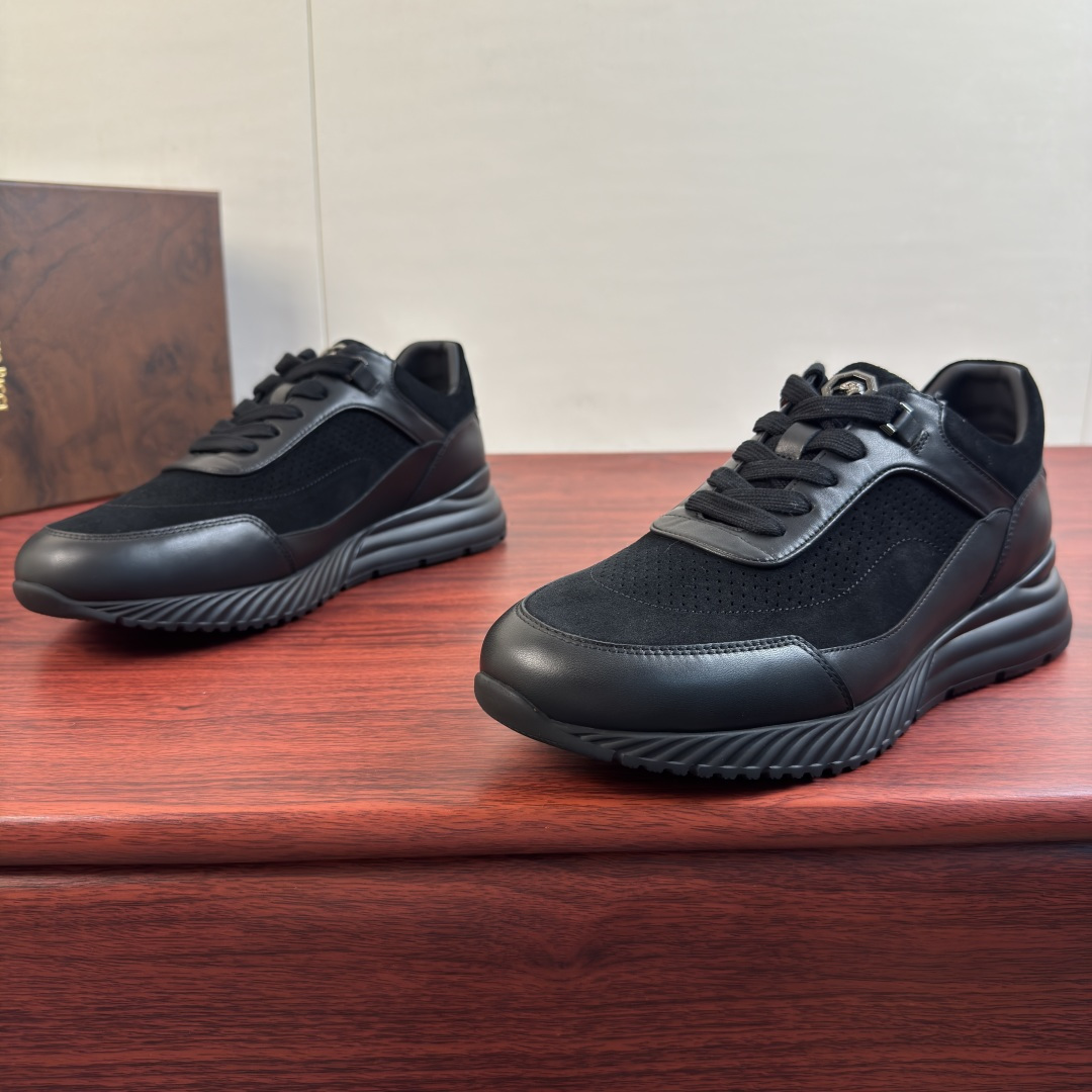 [Stefano Ricci] 스테파노 리치 레더 퍼포레이티드 콤비 스니커즈 신발