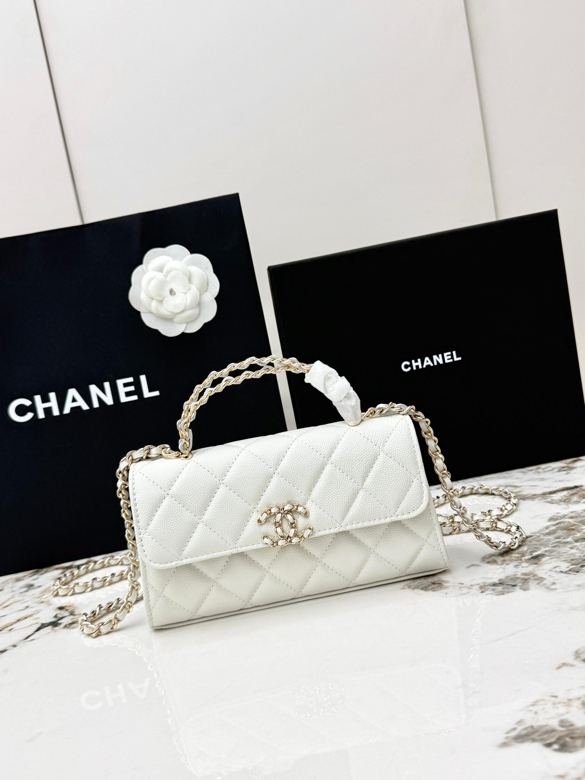 Chanel 25S 샤넬 캐비어 카우레더 Kelly 핸들백 가방