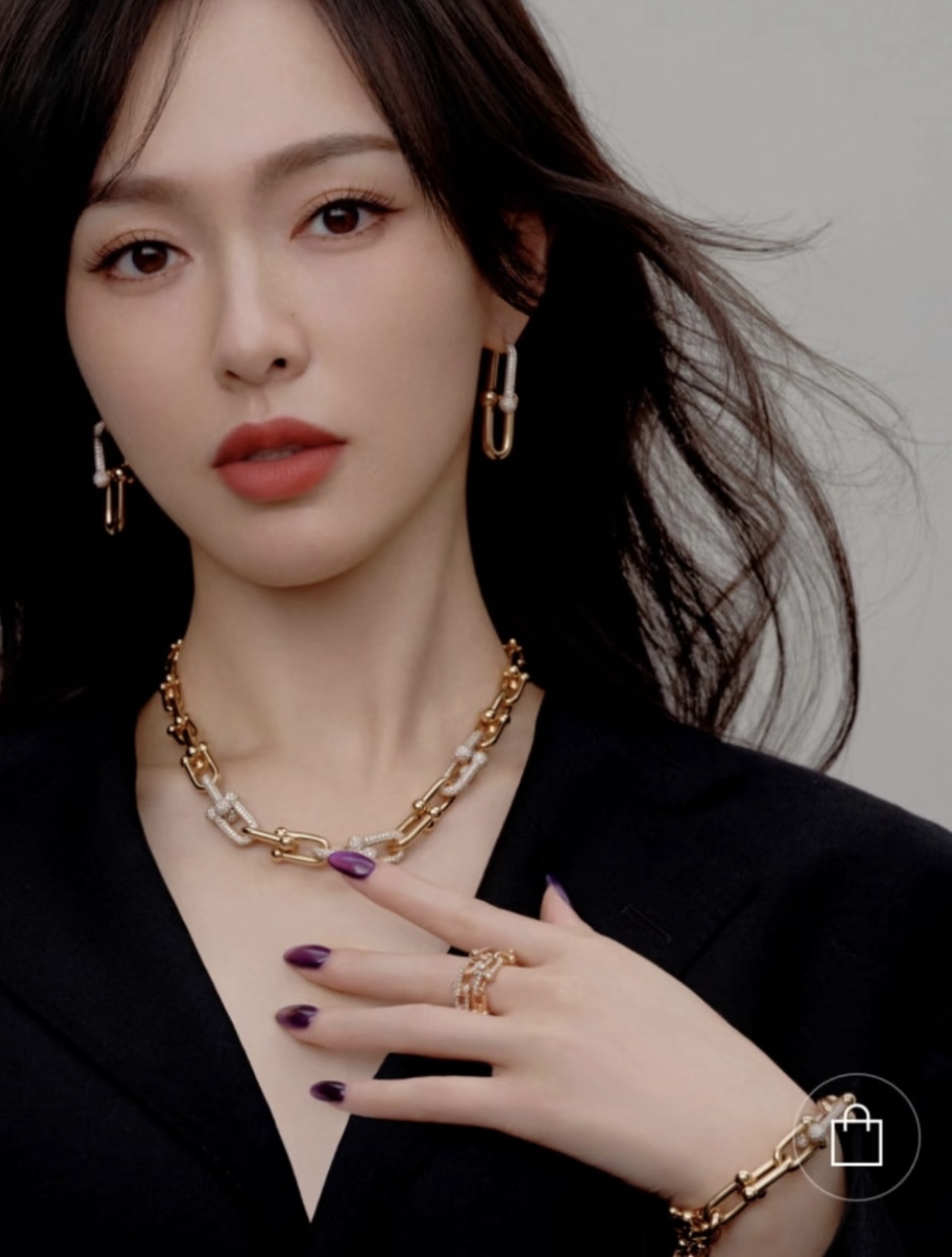 티파니(TIFFANY & CO.) 실버 큐빅 말굽 목걸이 악세사리
