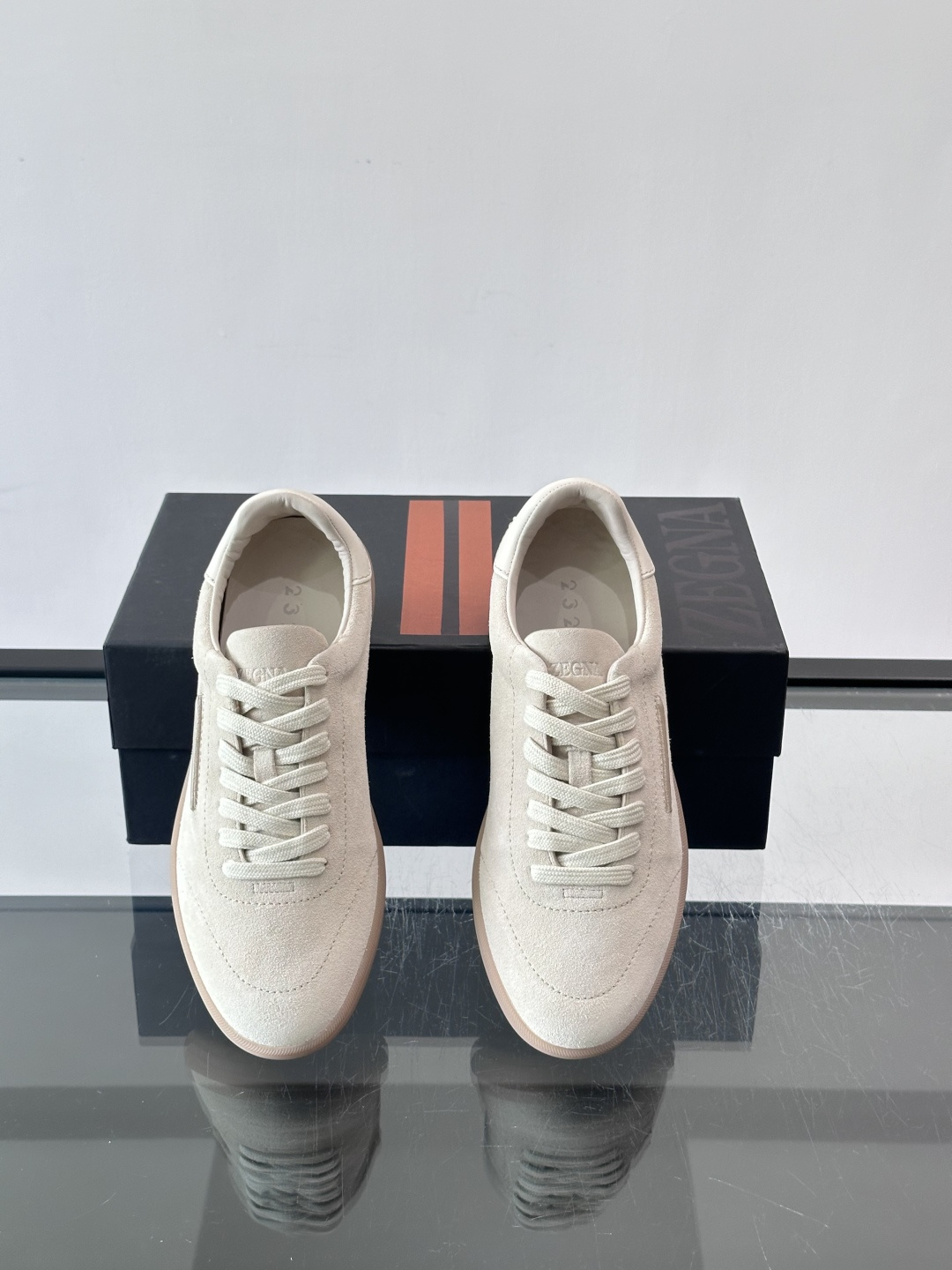 [Ermenegildo Zegna] 제냐 맨즈 올드머니 스웨이드 스니커즈 신발