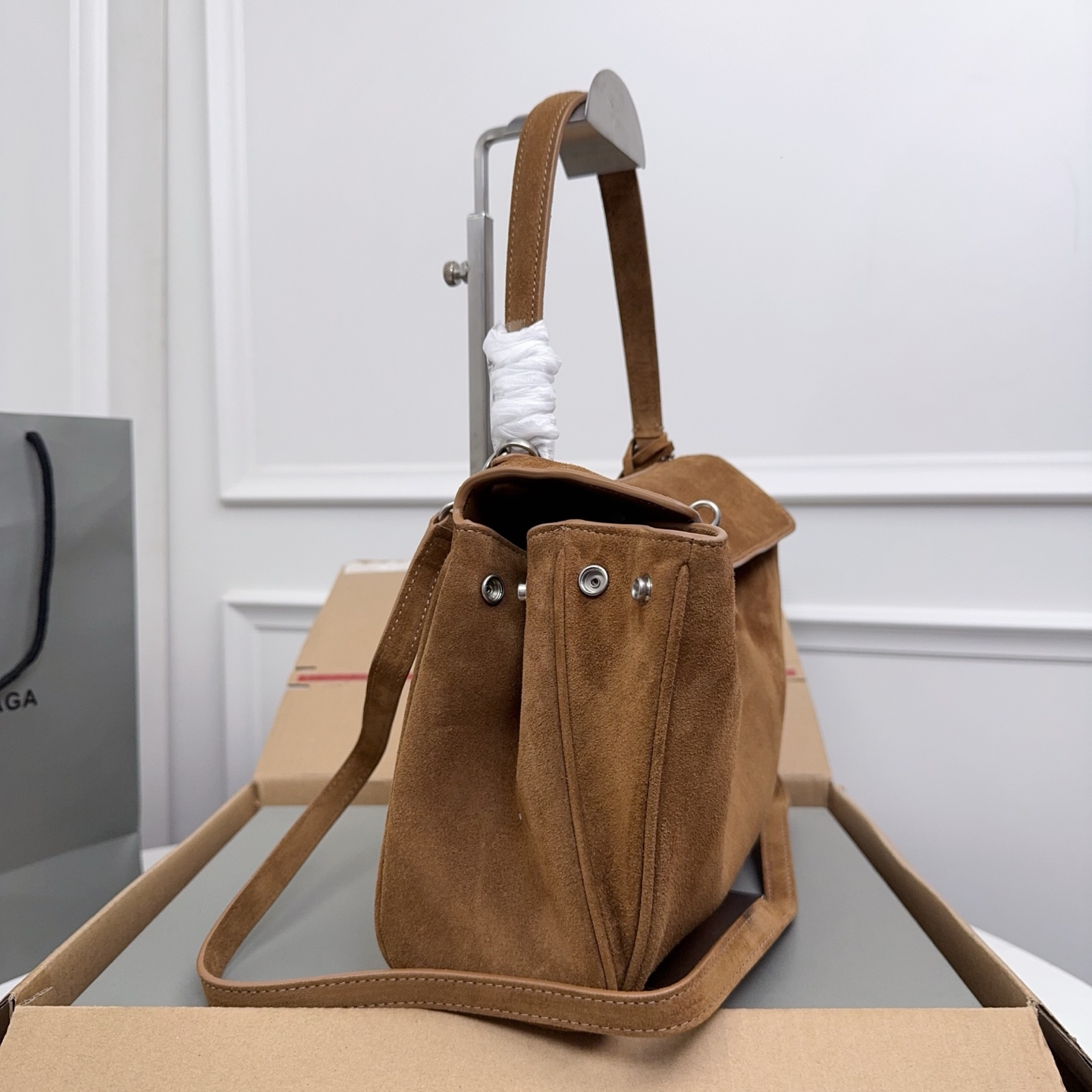 BALENCIAGA 발렌시아가 Rodeo 로데오 스몰 핸드백 (스웨이드 카프스킨 / 램스킨 라이닝) 가방