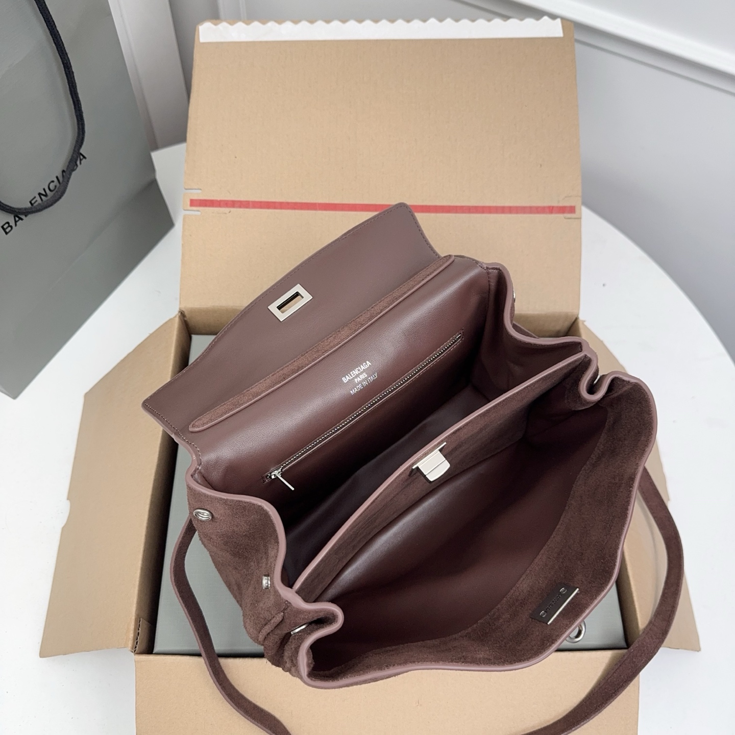 BALENCIAGA 발렌시아가 Rodeo 로데오 스몰 핸드백 (스웨이드 카프스킨 / 램스킨 라이닝) 가방
