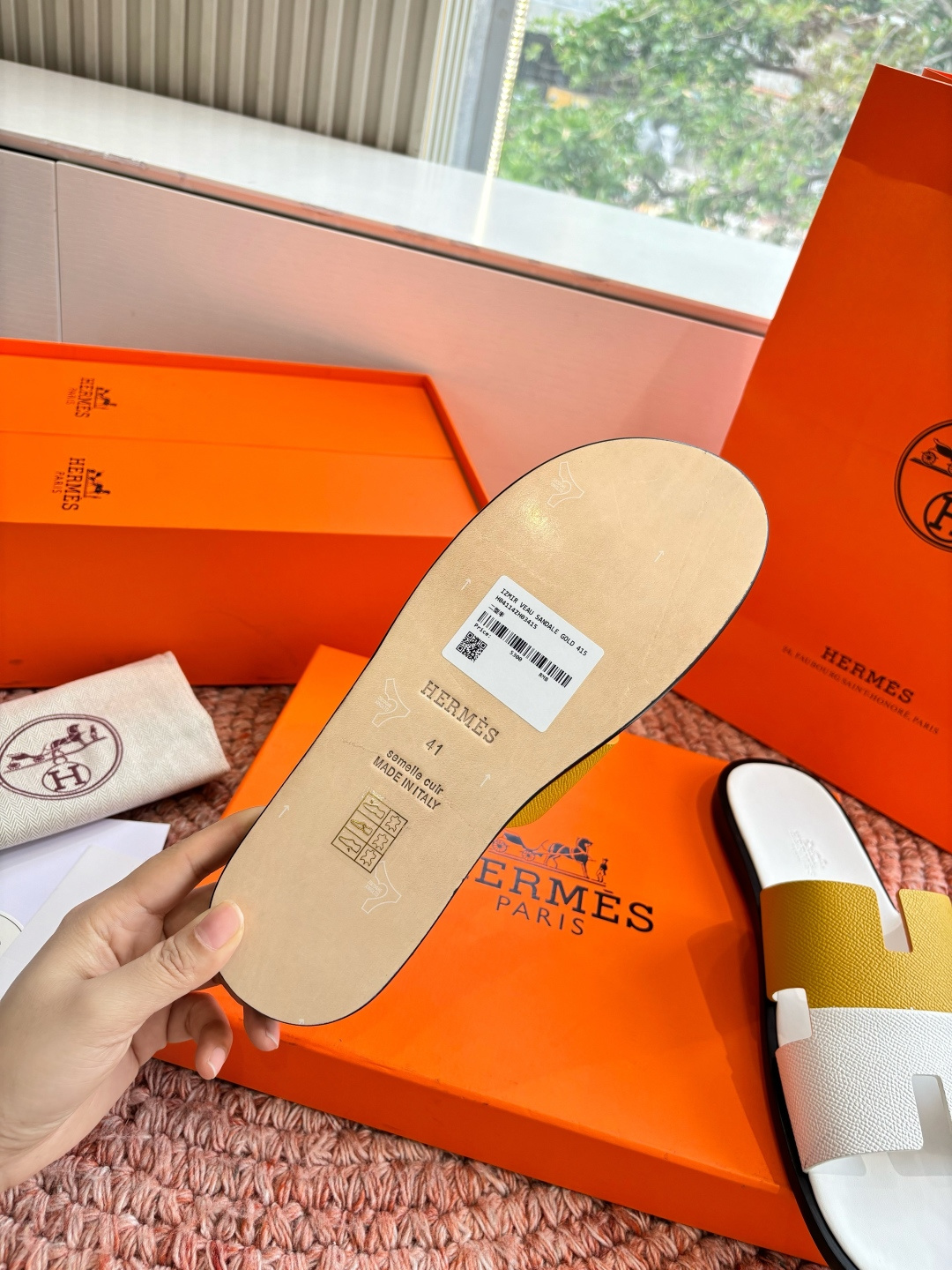 에르메스(HERMES) H 스트랩 슬리퍼 샌들 신발