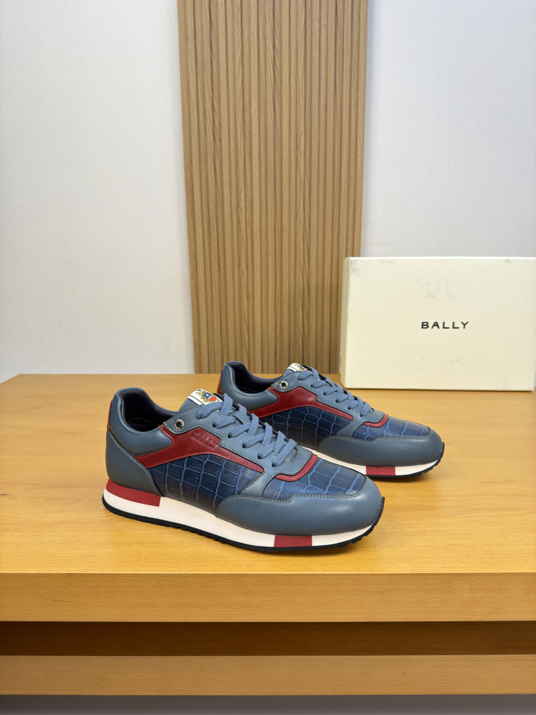 [Bally] 발리 프리미엄 나파·페블 레더 & 스웨이드 콤비 스니커즈 신발