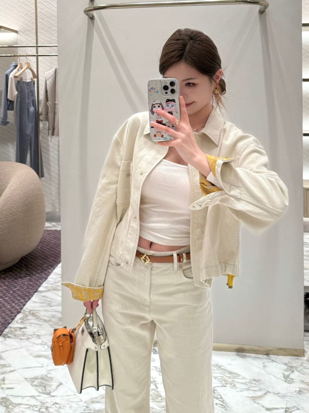 펜디(FENDI) 아이보리 코튼 데님 자켓 의류