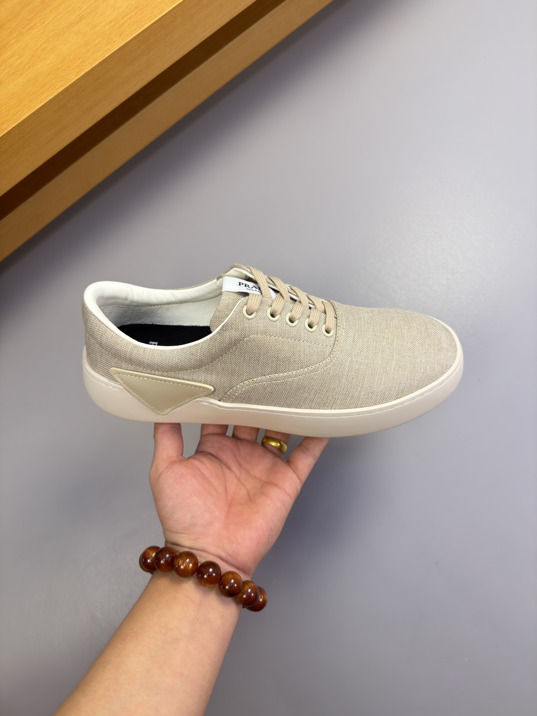 PRADA 프라다 데님 캔버스 스니커즈 신발