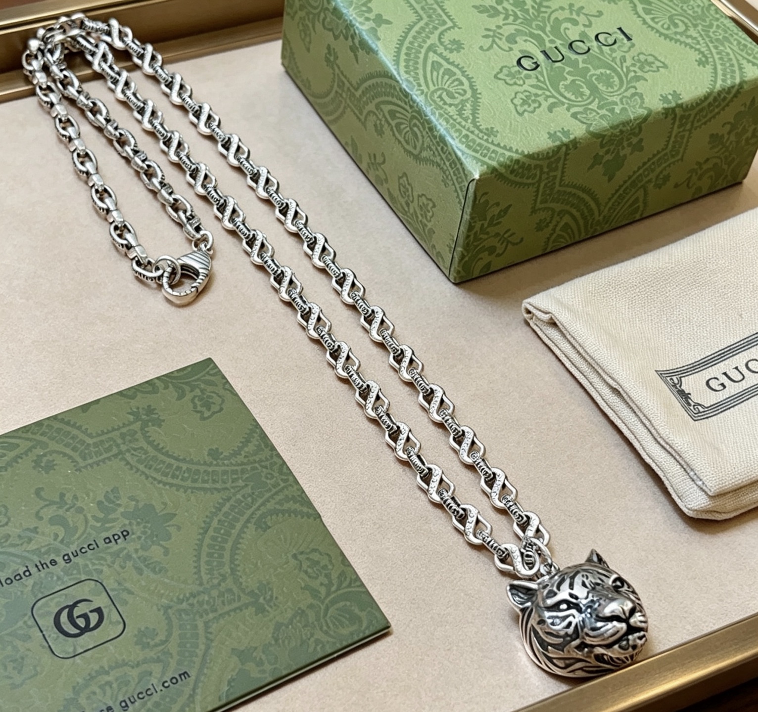 구찌(GUCCI) 더블 G 빈티지 체인 목걸이 악세사리