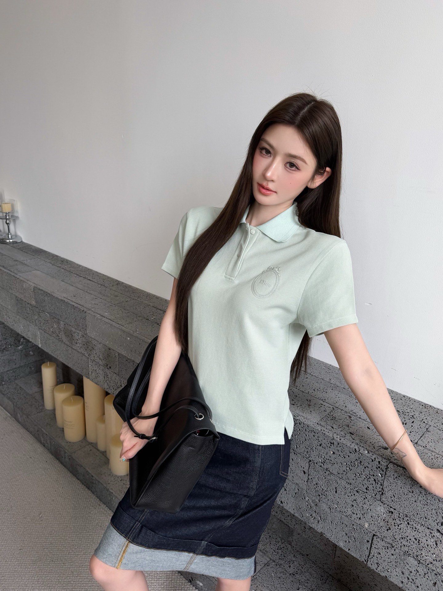 디올(DIOR) 메다이옹 자수 폴로 셔츠 상의 의류
