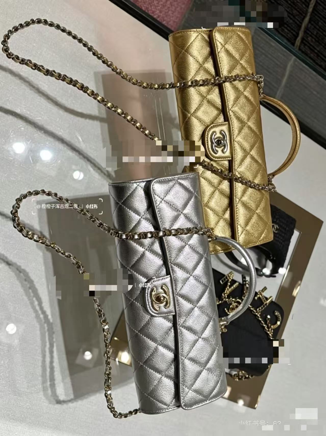 CHANEL 샤넬 26A 시리즈 탑핸들 체인 플랩 백 가방