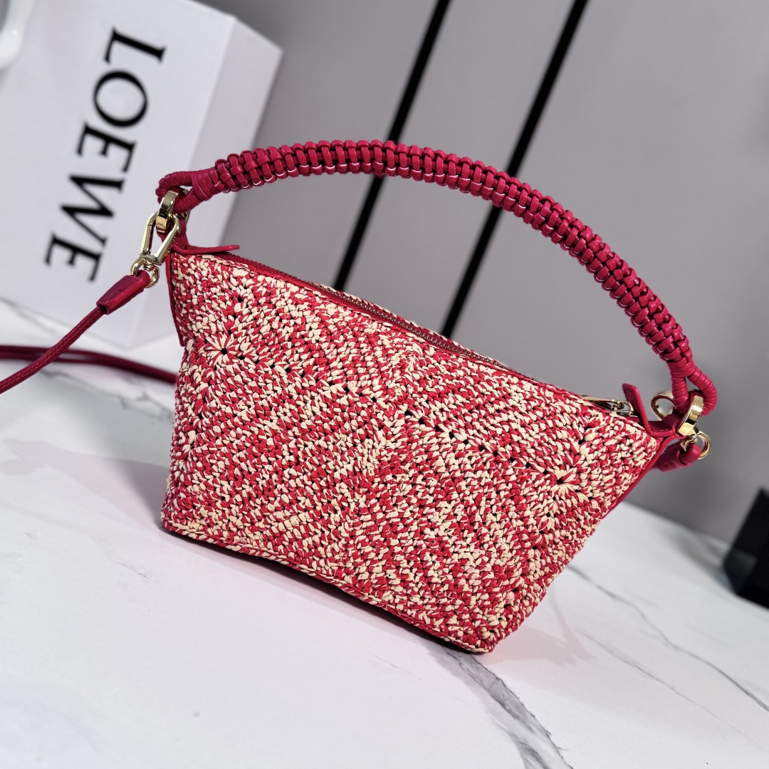 LOEWE 로에베 미니 클래식 카프스킨 & 라피아 칼라 백 가방 / 11268