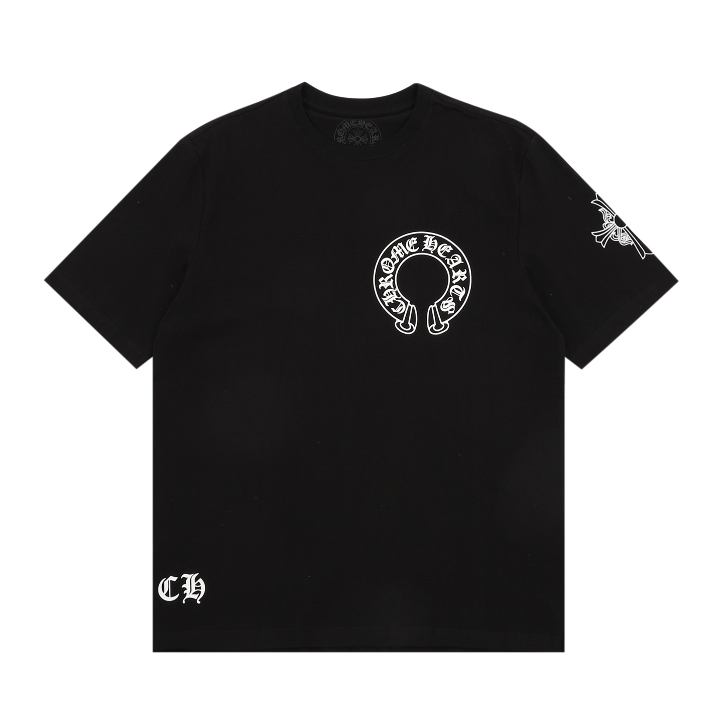 크롬하츠(CHROME HEARTS) 크로스 호스슈 프린트 반팔 티셔츠 상의 의류