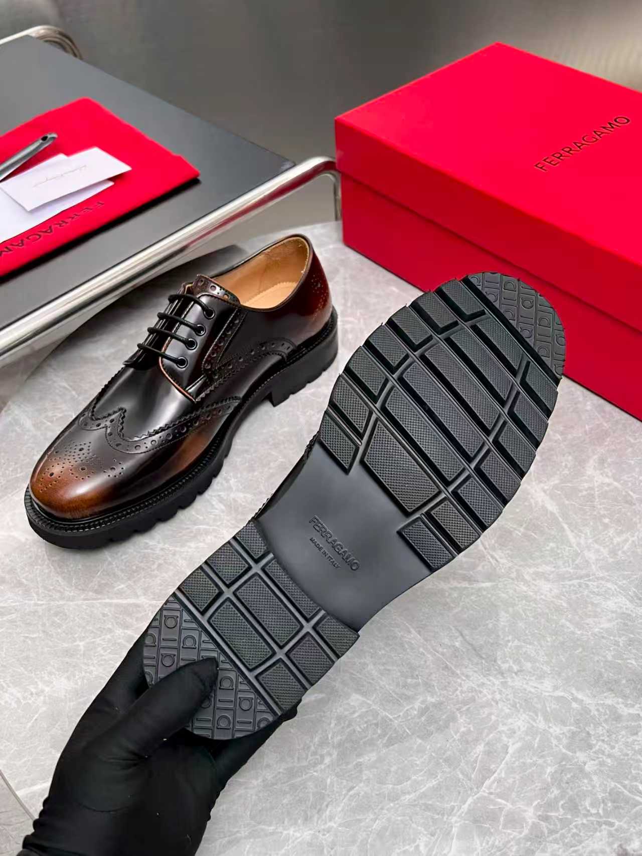Ferragamo 페라가모 클래식 남성 더비 슈즈 구두 신발