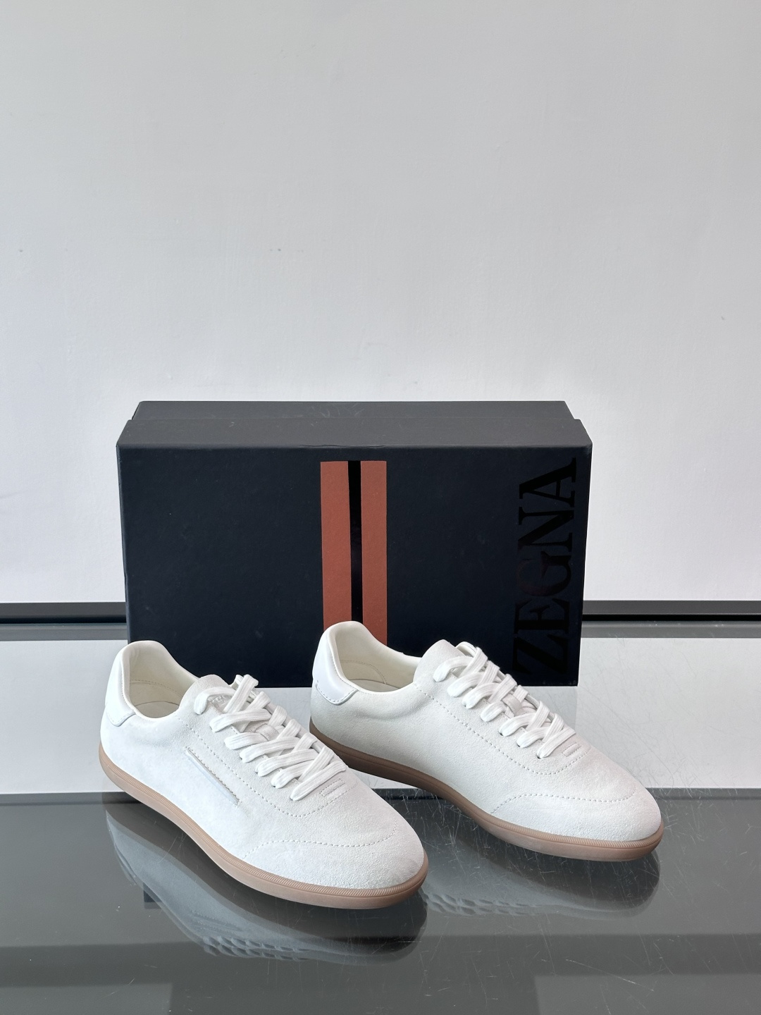 [Ermenegildo Zegna] 제냐 맨즈 올드머니 스웨이드 스니커즈 신발