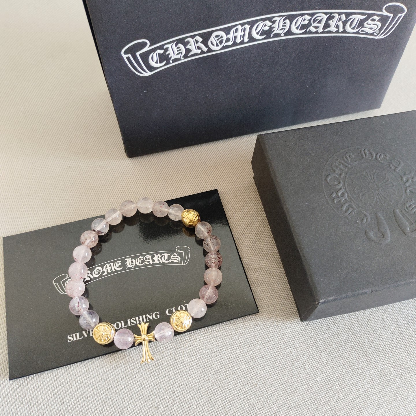 크롬하츠(CHROME HEARTS) 빈티지 크로스 비즈 팔찌 악세사리