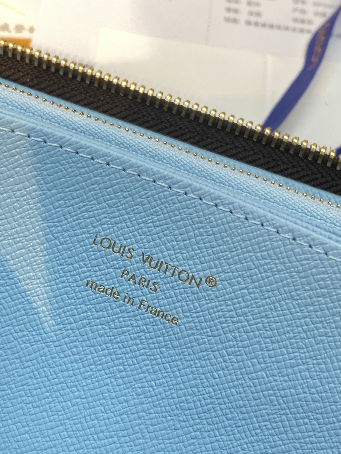 [Louis Vuitton] LV 루이비통 모노그램 지피 월릿 (스카이 블루/레몬 옐로우) 장지갑