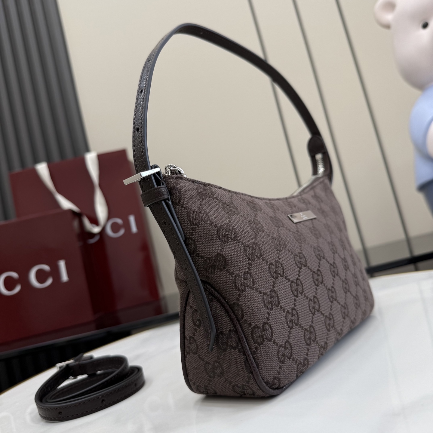 [Gucci] 구찌 (Generation) Lady Lunetta 레이디 루네타 GG 캔버스 호보백 가방