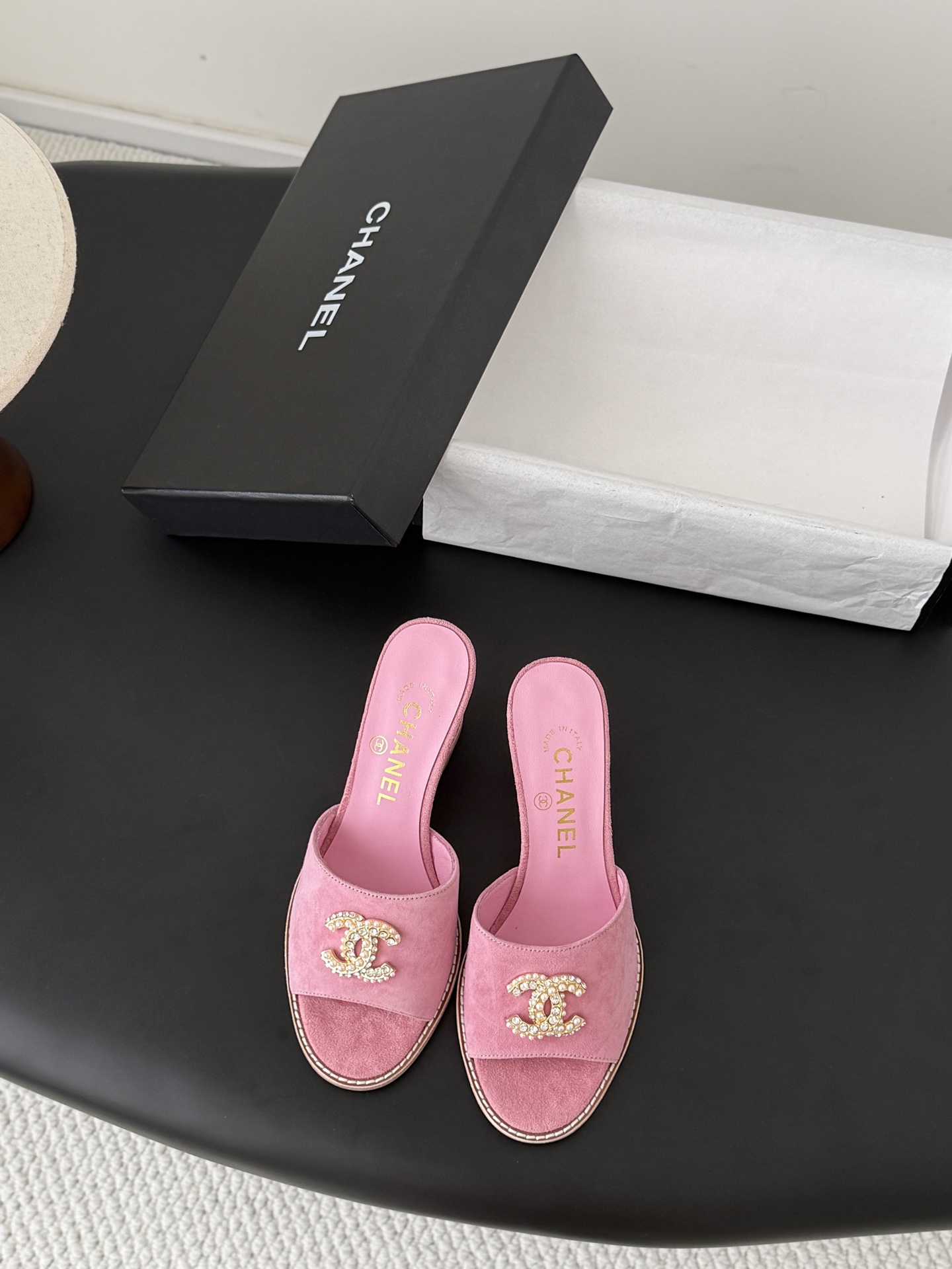 샤넬(CHANEL) 웨지 슬리퍼 신발