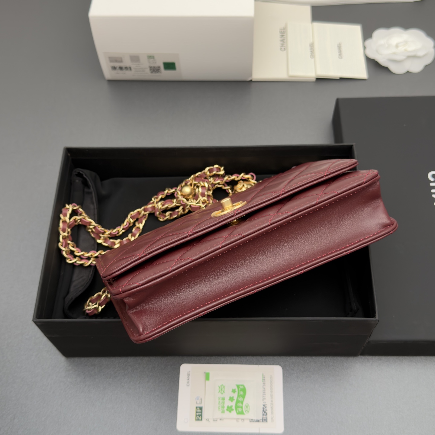[Chanel] 샤넬 이탈리안 램스킨 클래식 체인 파우치/클러치 가방