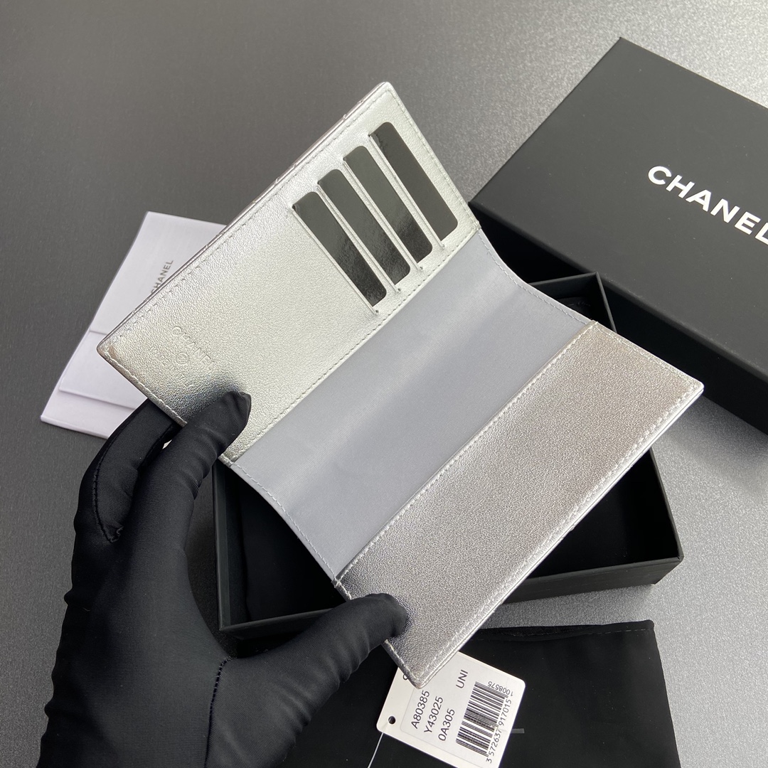 [Chanel] 샤넬 램스킨 퀼팅 패스포트 홀더/여권 지갑