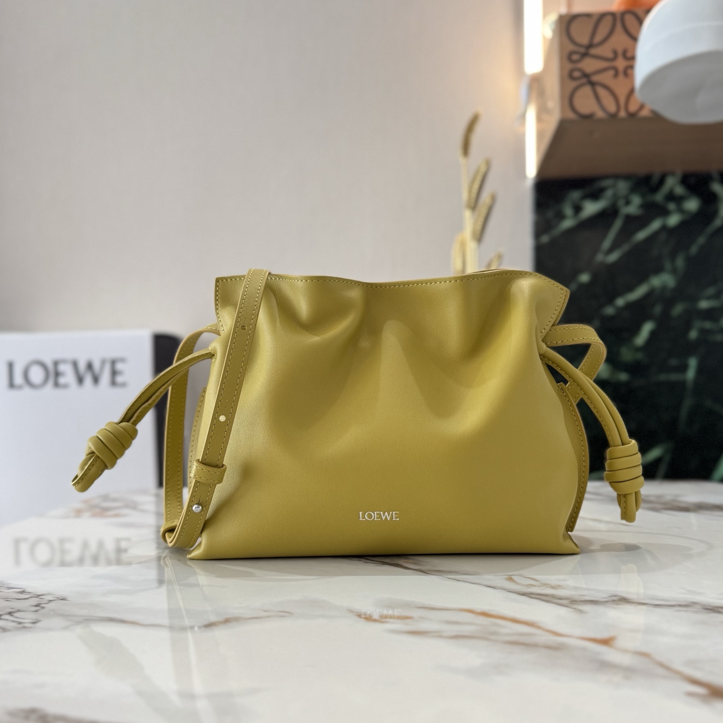LOEWE 로에베 Flamenco 플라멩코 퍼스 나파 카프스킨 파우치 숄더백 가방