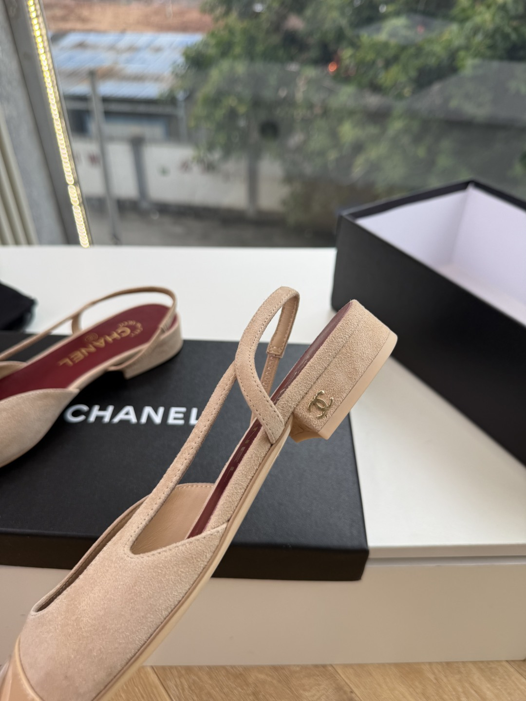 샤넬(CHANEL) 메리제인 슬링백 플랫 신발