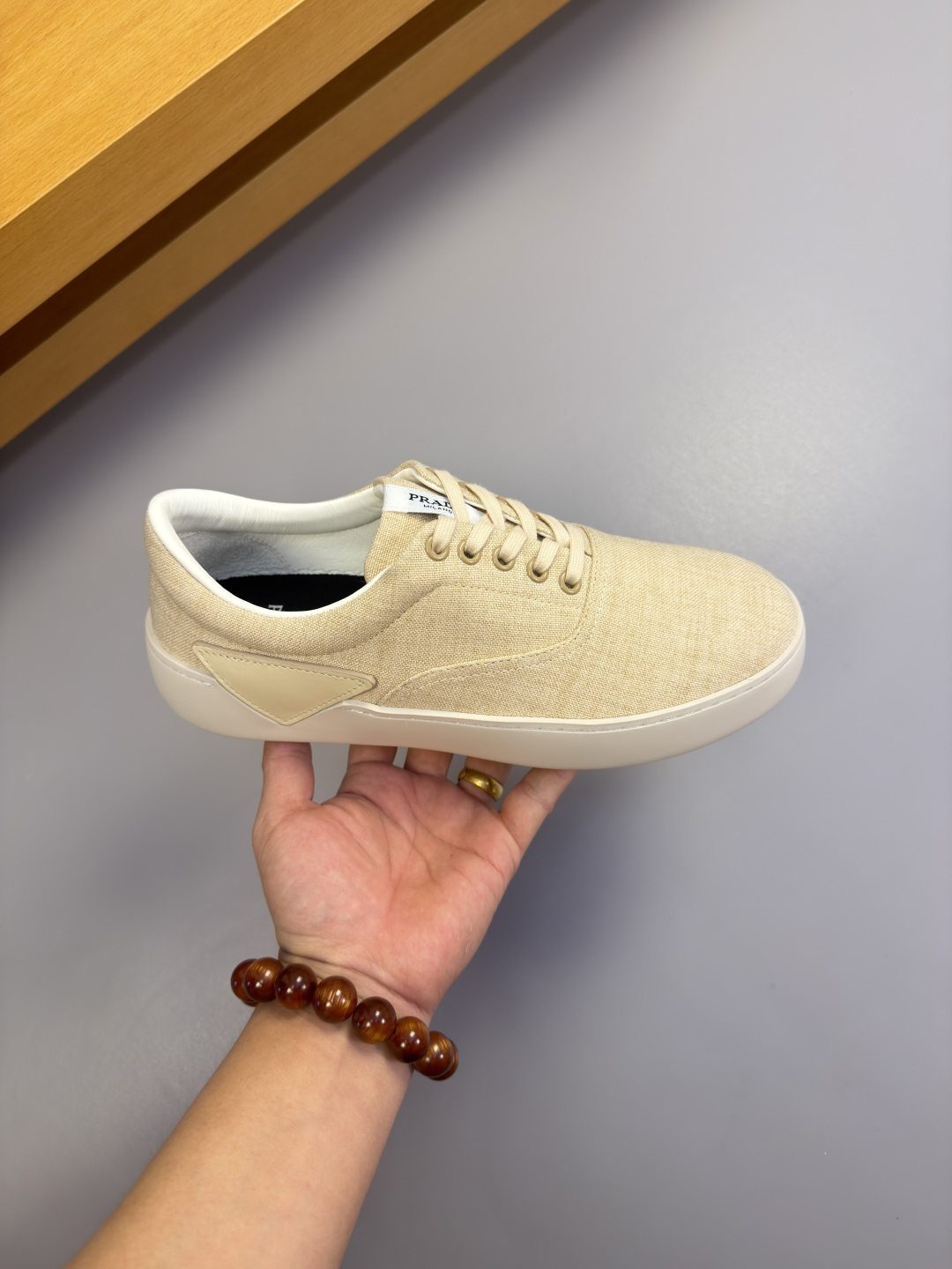 PRADA 프라다 데님 캔버스 스니커즈 신발