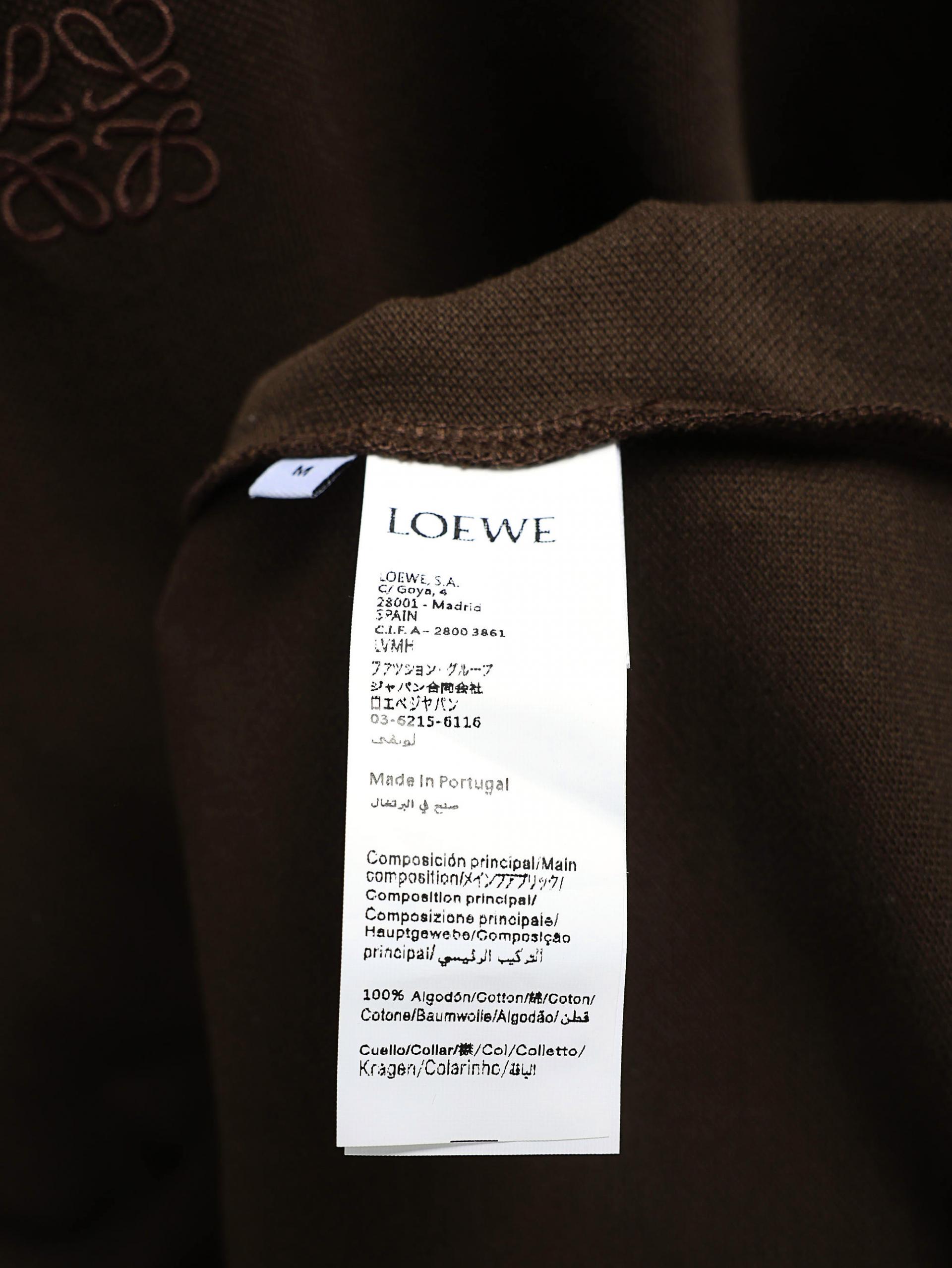 로에베(LOEWE) 로고 자수 피케 반팔 폴로 티셔츠 상의 의류