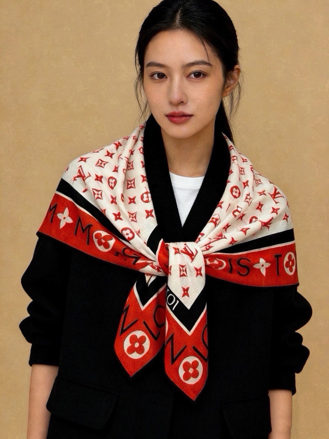 루이비통(LV) 모노그램 캐시미어 실크 목도리 스카프